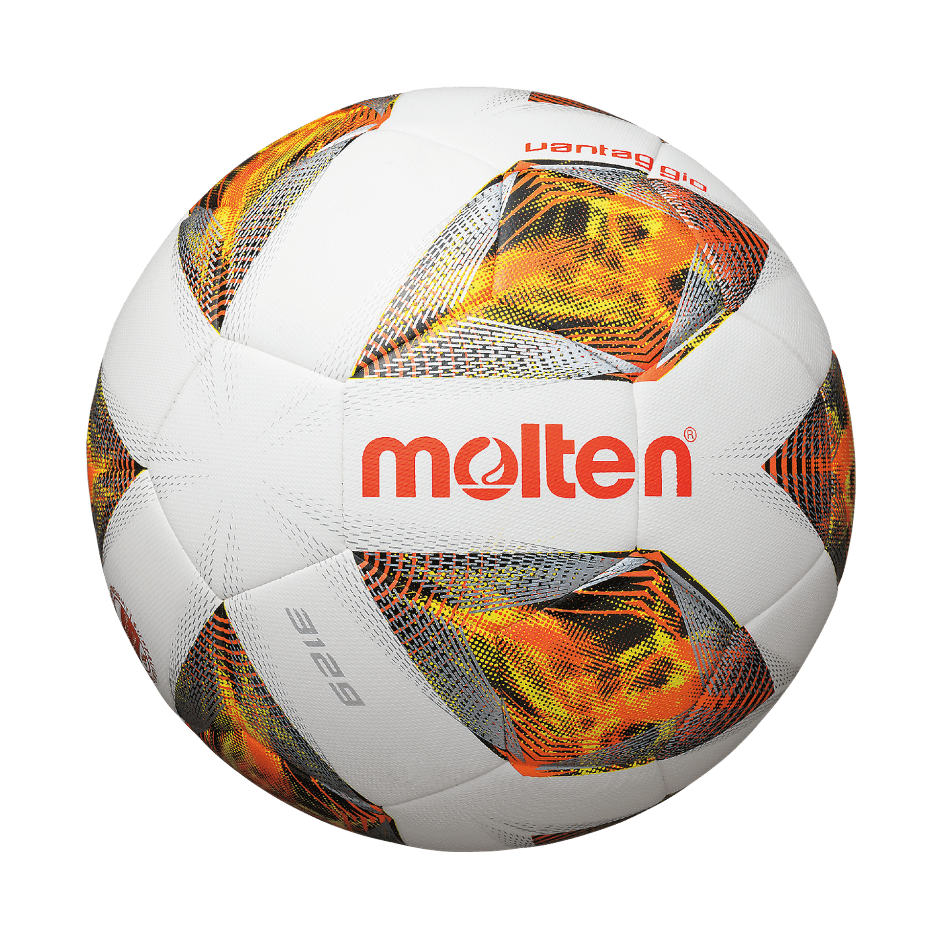 Baltas ir oranžinis Molten F5A3129-O 5 dydžio 290 g futbolo kamuolys